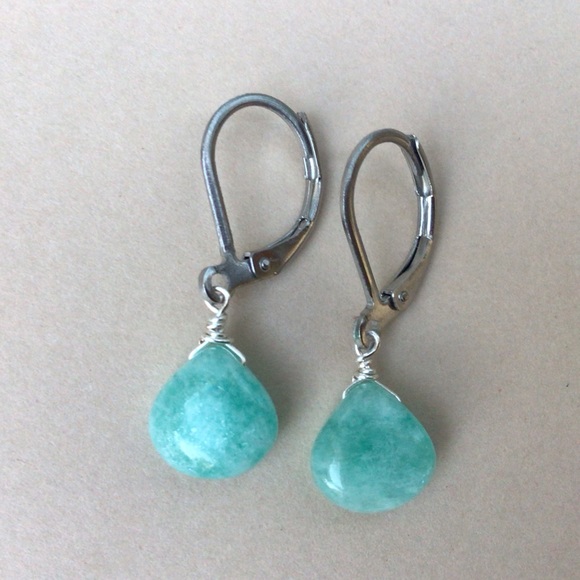 Amazonite Earrings Artisan Sundance Charm - Picture 6 of 7